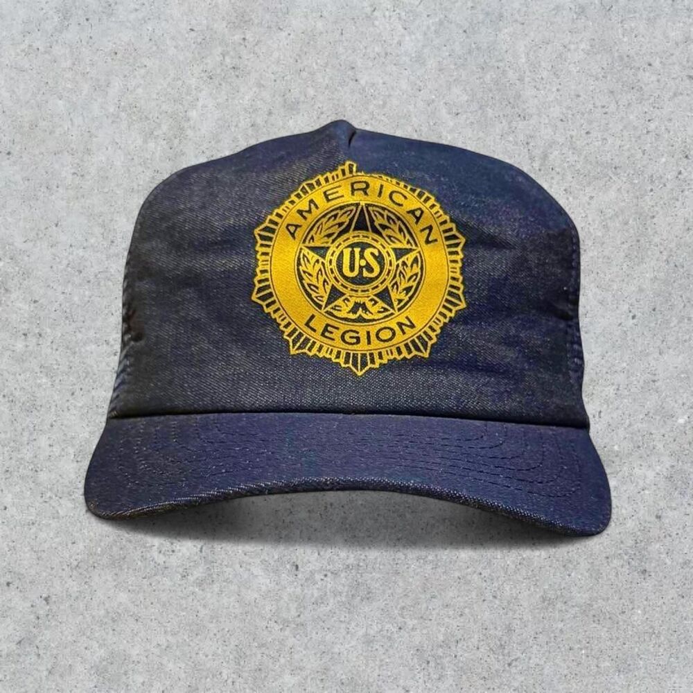 Vintage 80’s Denim Style American Legion Snapback Trucker Hat